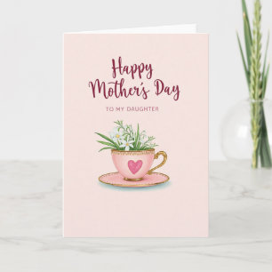 Cartão do Dia das Mães Amor de Xícara