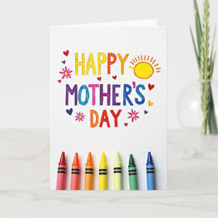 Cartão do Dia das Mães Arco-íris Feliz