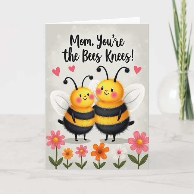 Cartão do Dia das Mães Bees Knees (Frente)