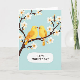 Cartão do Dia das Mães Birds And Blossoms