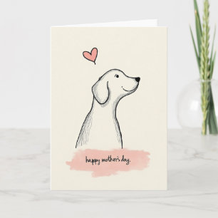 Cartão do Dia das Mães Cachorro Gentil