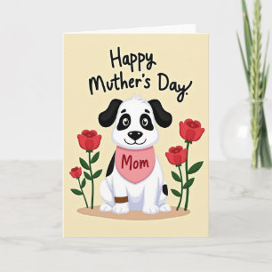 Cartão do Dia das Mães Caninas Amorosas