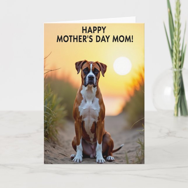 Cartão do Dia das Mães Caninas Dedicadas (Frente)