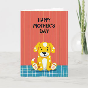 Cartão do Dia das Mães Canino Vibrante