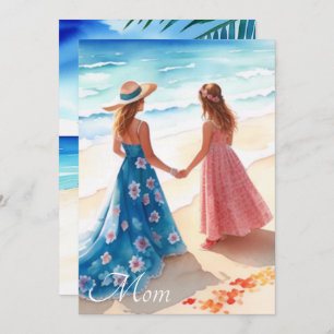 Cartão do Dia das Mães com Aquarela