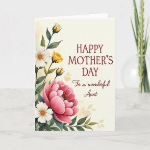 Cartão do Dia das Mães com Aquarela