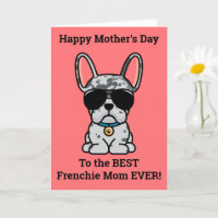 Cartão do Dia das Mães com Bulldog Francês Blue Me