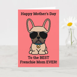 Cartão do Dia das Mães com Bulldog Francês Macho C