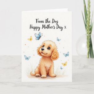 Cartão do Dia das Mães com Cachorrinho Fofo