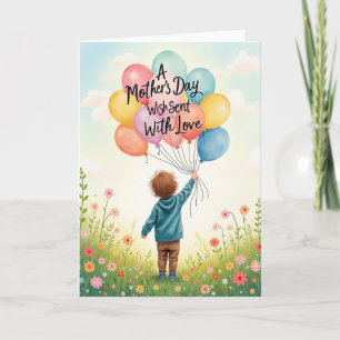 Cartão do Dia das Mães com Céu Floral