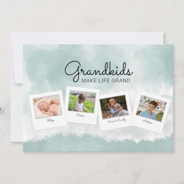 Cartão do Dia das Mães com Colagem de Fotos para A (Frente)