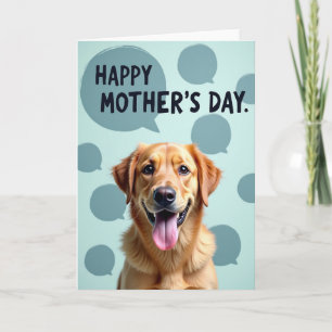 Cartão do Dia das Mães com Dedicação Canina