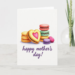 Cartão do Dia das Mães com Doces Pastéis