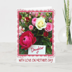 Cartão do Dia das Mães com Filhas Rosas