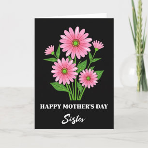 Cartão do Dia das Mães com Flor Rosa