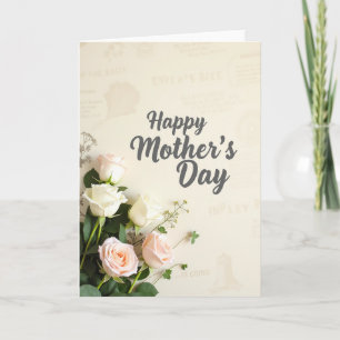 Cartão do Dia das Mães com Flores Frescas