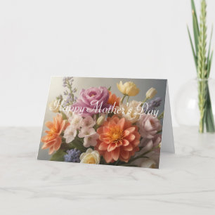 Cartão do Dia das Mães com Flores Lindas