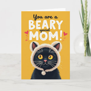 Cartão do Dia das Mães com Gato Fofo