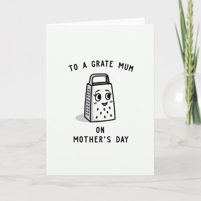 Cartão do Dia das Mães com Ilustração de Ralo (Frente)