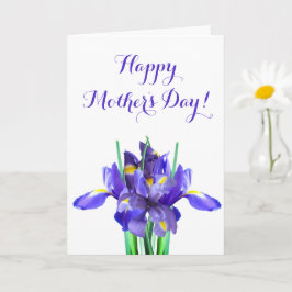 Cartão do Dia das Mães com Íris Roxa