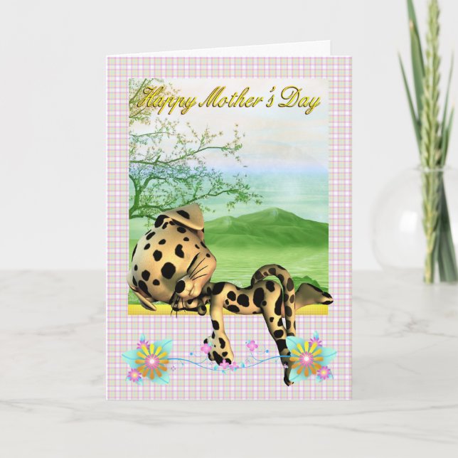 Cartão do dia das mães, com o cão Dalmatian (Frente)