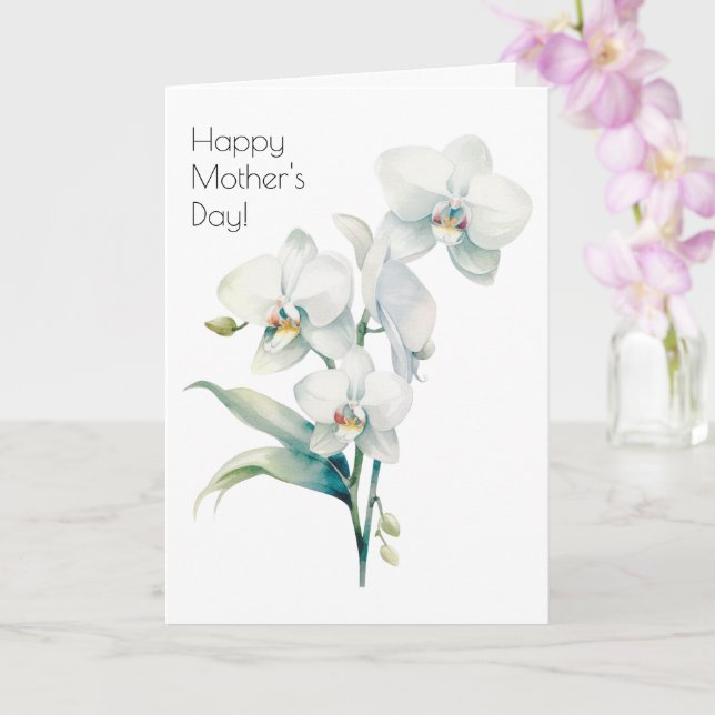Cartão do Dia das Mães com Orquídea (Orquídea)