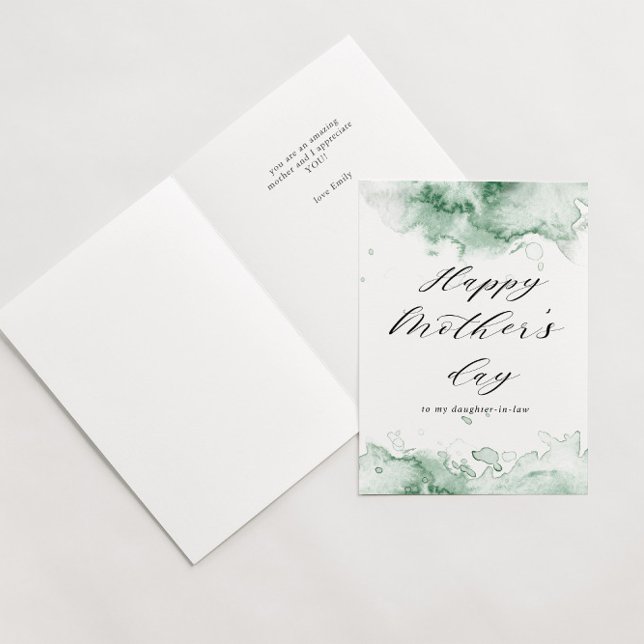 cartão do dia das mães com respingo de aquarela fe (Criador carregado)