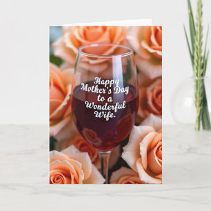 Cartão do Dia das Mães com Rosas Rubi Doces