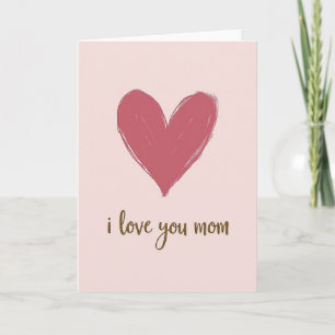 Cartão do Dia das Mães com Tonalidade Quente