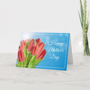 Cartão do Dia das Mães com Tulipas