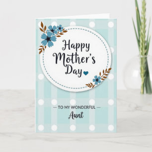 Cartão do Dia das Mães Coração Azul