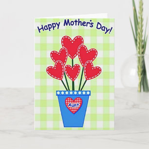 Cartão do Dia das Mães Corações Lindos