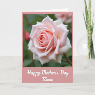 Cartão do Dia das Mães Coral Rose para Sobrinha