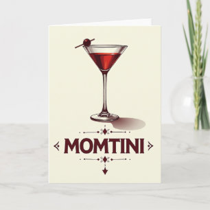 Cartão do Dia das Mães Crimson Cocktail