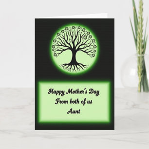 Cartão do Dia das Mães da Árvore Aura Verde