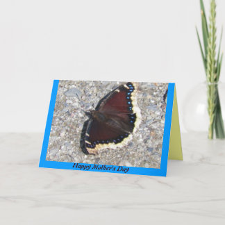 Cartão do dia das mães da borboleta de casaco de