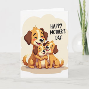 Cartão do Dia das Mães da Família de Cachorros
