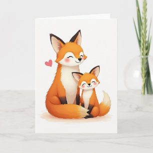 Cartão do Dia das Mães da Família Fox