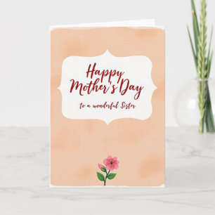 Cartão do Dia das Mães da Irmã Peach