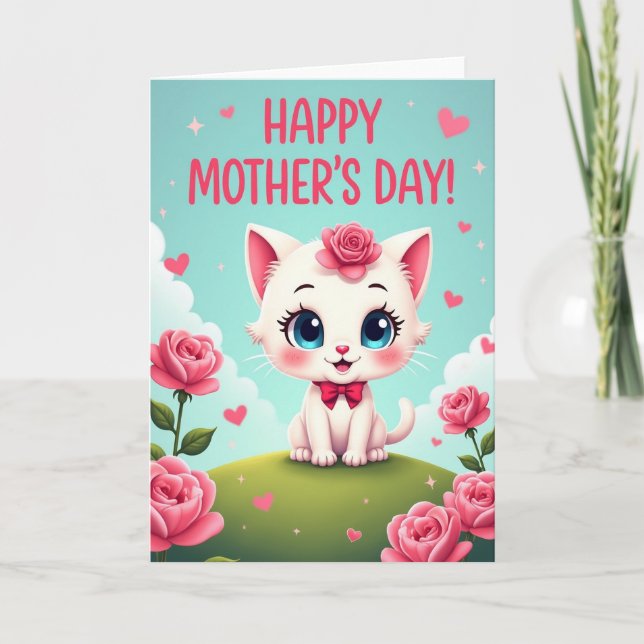 Cartão do Dia das Mães da Kitty Amada (Frente)