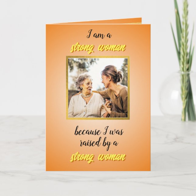 Cartão do dia das mães de filha adulta para mãe sê (Frente)