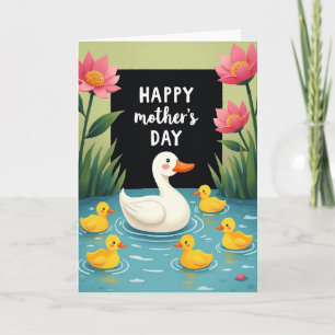 Cartão do Dia das Mães de Pássaro Aquático
