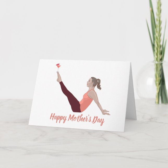 Cartão do Dia das Mães de Pilates (Frente)