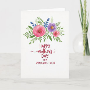 Cartão do Dia das Mães de Primavera em Aquarela