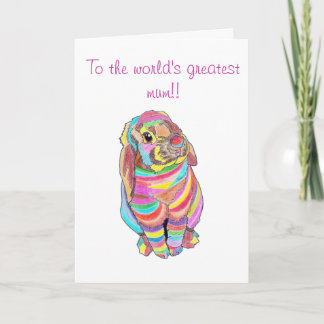 Cartão do dia das mães de Rainbowbunny