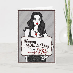 Cartão do Dia das Mães de Romance Gráfico