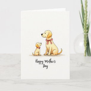 Cartão do Dia das Mães do Cachorrinho Mais Doce