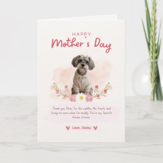 Cartão do Dia das Mães do Cachorro para a Mãe do C