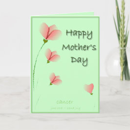 Cartão do dia das mães do cancer