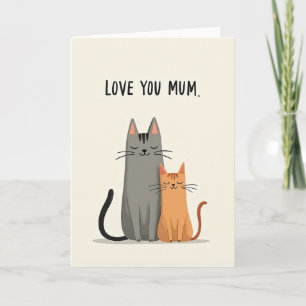Cartão do Dia das Mães do Gatinho Damasco